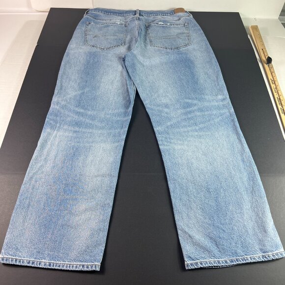 American Eagle Jeans Women's 38x32* High Rise Baggy Dad Light Blue Denim Tag 18R - Picture 10 of 16